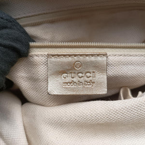 Secondhand Gucci Sukey White×Brown Leather×canvas 247902 shoulderbag | stylenewstar