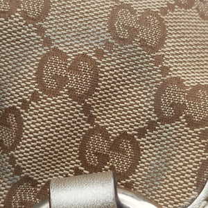 Secondhand Gucci Sukey White×Brown Leather×canvas 247902 shoulderbag | stylenewstar
