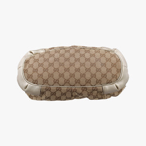Secondhand Gucci Sukey White×Brown Leather×canvas 247902 shoulderbag | stylenewstar