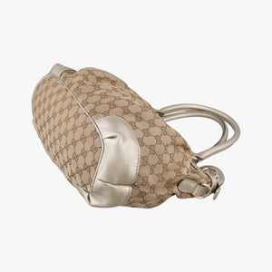 Secondhand Gucci Sukey White×Brown Leather×canvas 247902 shoulderbag | stylenewstar