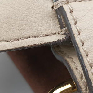 Pre-owned Fendi Flip Beige×Pink×Brown Leather×Suede 8BT303 shoulderbag | stylenewstar