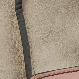 Pre-owned Fendi Flip Beige×Pink×Brown Leather×Suede 8BT303 shoulderbag | stylenewstar