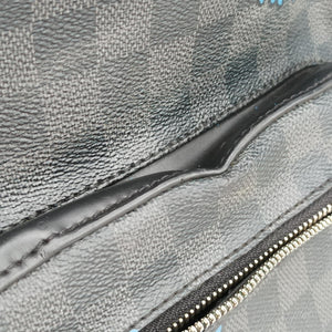 Pre-owned Louis Vuitton Josh Christopher Nemeth Rope Pattern blue×multicolor Damier Graphite N41712 backpack/rucksack | stylenewstar