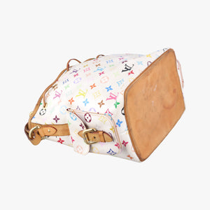 Pre-owned Louis Vuitton Petit NOe white Monogram Multicolor M42229 shoulderbag | stylenewstar
