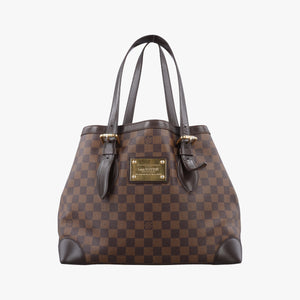 Pre-owned Louis Vuitton HAMPSTEAD MM EBENE Damier Canvas N51204 handbag | stylenewstar