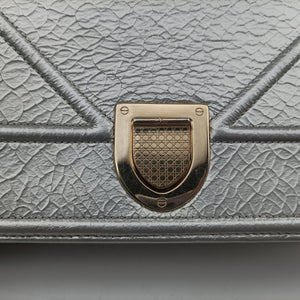Pre-owned Christian Dior Diorama Silver Leather shoulderbag | stylenewstar