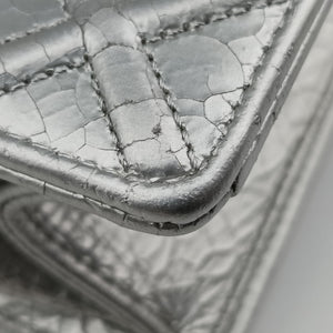 Pre-owned Christian Dior Diorama Silver Leather shoulderbag | stylenewstar