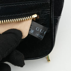 Pre-owned Gucci Ophidia Black Suede×leather 517076 shoulderbag | stylenewstar