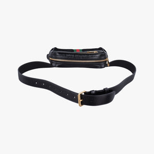 Pre-owned Gucci Ophidia Black Suede×leather 517076 shoulderbag | stylenewstar