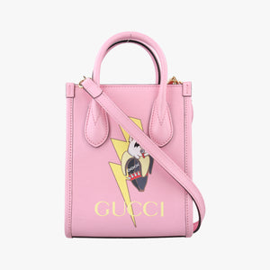 Pre-owned Gucci Bananya Mini Pink Leather 671623 shoulderbag | stylenewstar