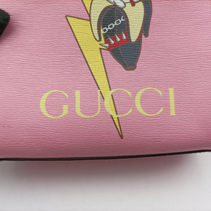 Pre-owned Gucci Bananya Mini Pink Leather 671623 shoulderbag | stylenewstar