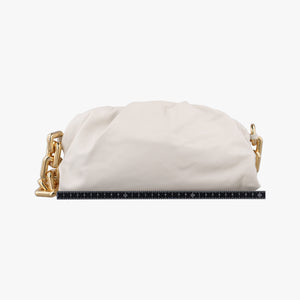 Vintage Bottega Veneta THE Chain Pouch White lambskin shoulderbag | stylenewstar