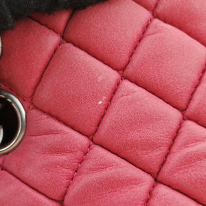 Vintage Chanel Matelasse cocomark Mademoiselle Red Iridescent Calfskin A67389 handbag | stylenewstar