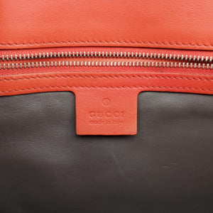 Pre-owned Gucci Interlocking G Orange Patent 387606 shoulderbag | stylenewstar