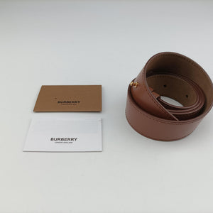 Pre-owned Burberry TB structured Brown Leather bum bag/waist bag | stylenewstar