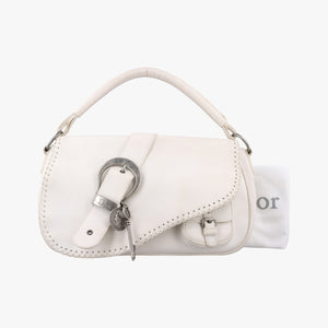 Pre-owned Christian Dior Gaucho White leather handbag | stylenewstar