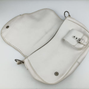 Pre-owned Christian Dior Gaucho White leather handbag | stylenewstar