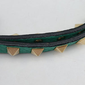 Vintage Valentino Rockstud BlueGreen Leather shoulderbag | stylenewstar