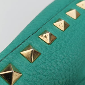Vintage Valentino Rockstud BlueGreen Leather shoulderbag | stylenewstar