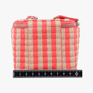 Pre-owned Chanel Raffia CC Mini Vanity Orange x Beige Raffia × Leather AP1998 shoulderbag | stylenewstar