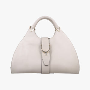 Pre-owned Gucci Stirrup White Leather 277514 handbag | stylenewstar