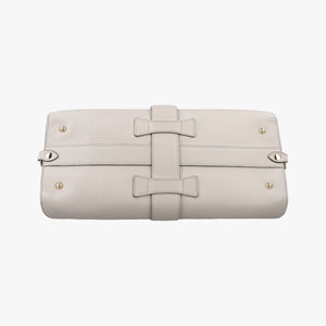 Pre-owned Gucci Stirrup White Leather 277514 handbag | stylenewstar