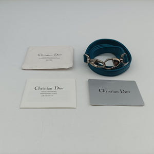 Pre-owned Christian Dior Lady Dior Navy×Pink×Light Blue lambskin shoulderbag | stylenewstar