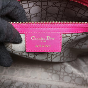 Pre-owned Christian Dior Lady Dior Rose lambskin shoulderbag | stylenewstar