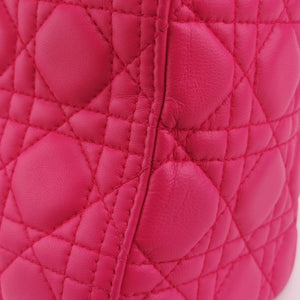 Pre-owned Christian Dior Lady Dior Rose lambskin shoulderbag | stylenewstar