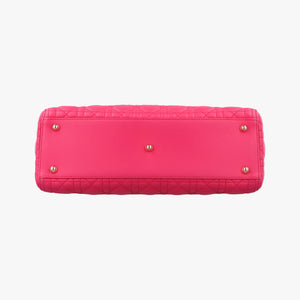 Pre-owned Christian Dior Lady Dior Rose lambskin shoulderbag | stylenewstar