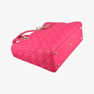 Pre-owned Christian Dior Lady Dior Rose lambskin shoulderbag | stylenewstar