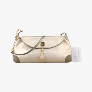 Pre-owned Gucci Jackie Gold Leather 001.41 shoulderbag | stylenewstar