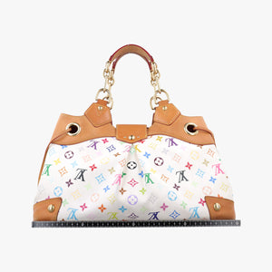 Pre-owned Louis Vuitton URSULA white Monogram Multicolor M40123 handbag | stylenewstar