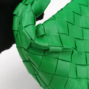 Pre-owned Bottega Veneta The Jodie Green lambskin handbag | stylenewstar