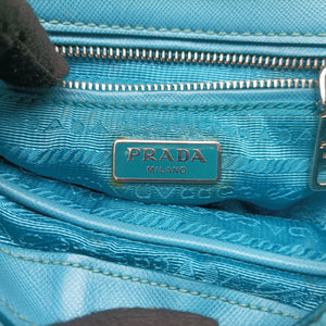 Pre-owned Prada Tessuto Nylon Quilted Impuntu Flap Blue nylon shoulderbag | stylenewstar