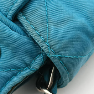Pre-owned Prada Tessuto Nylon Quilted Impuntu Flap Blue nylon shoulderbag | stylenewstar