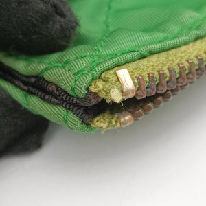 Pre-owned Prada quilted tessuto Green Nylon x leather shoulderbag | stylenewstar