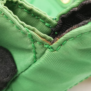 Pre-owned Prada quilted tessuto Green Nylon x leather shoulderbag | stylenewstar