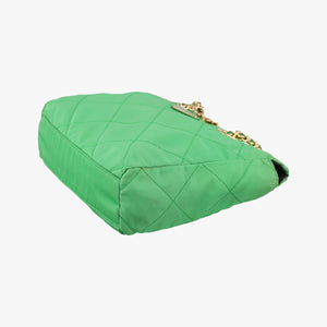 Pre-owned Prada quilted tessuto Green Nylon x leather shoulderbag | stylenewstar