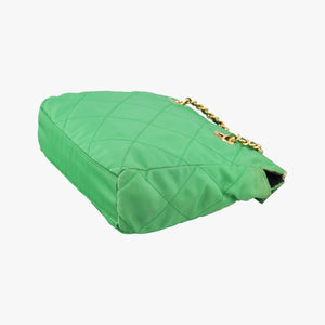Pre-owned Prada quilted tessuto Green Nylon x leather shoulderbag | stylenewstar