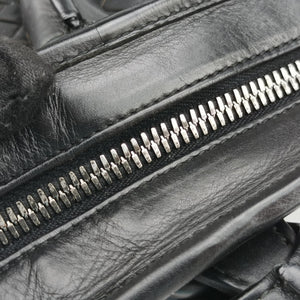 Secondhand Bottega Veneta Intrecciato Black lambskin shoulderbag | stylenewstar