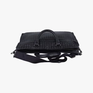Secondhand Bottega Veneta Intrecciato Black lambskin shoulderbag | stylenewstar
