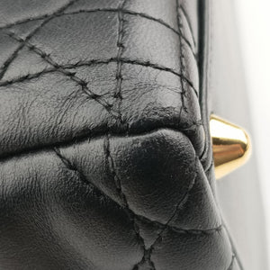 Pre-owned Christian Dior Lady Dior Black lambskin handbag | stylenewstar