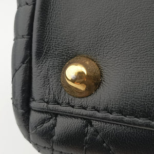 Pre-owned Christian Dior Lady Dior Black lambskin handbag | stylenewstar
