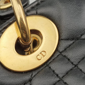 Pre-owned Christian Dior Lady Dior Black lambskin handbag | stylenewstar