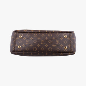 Pre-owned Louis Vuitton PALLAS SHOPPER Brown×CERISE Monogram Canvas×calf leather M51197 shoulderbag | stylenewstar