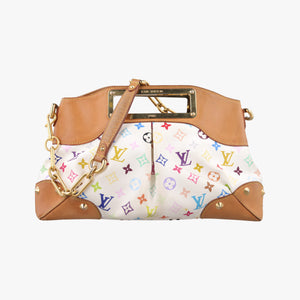 Secondhand Louis Vuitton JUDY MM white Monogram Multicolor M40255 shoulderbag | stylenewstar