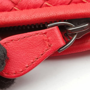 Secondhand Bottega Veneta Intrecciato Orange lambskin shoulderbag | stylenewstar