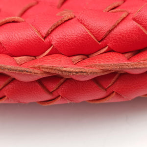 Secondhand Bottega Veneta Intrecciato Orange lambskin shoulderbag | stylenewstar