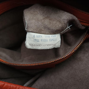 Pre-owned Bottega Veneta Intrecciato Orange lambskin shoulderbag | stylenewstar
